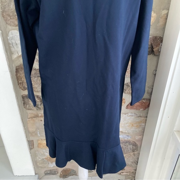 NWT Draper James Solid Tulip Long Sleeve Ponte Dress in Nassau Navy Sz Medium - Picture 11 of 12